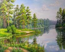 Незабываемый летний пейзаж у реки