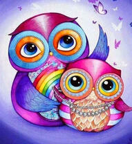 Розовая сова и ее малыш