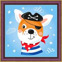 Щеночек в пиратском образе