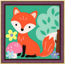 Рыженький лисёнок с грибочком