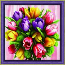 Весенний букет нежных тюльпанов