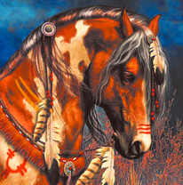 Красивая рыжая лошадь