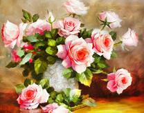 Оригинальная корзинка с розами