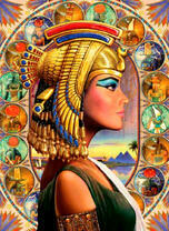 Египетская девушка в золотом наряде