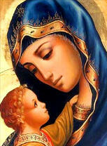 Дева мария с младенцем на руках