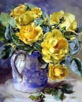 Букет из красивых желтых роз