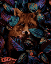 Лиса среди листьев