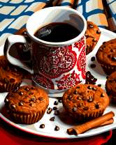 Кофе, кексы и корица