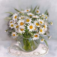 Картина по номерам Две картинки «Букет свежих ромашек» в интернет-магазине в Москве Картина по номерам Две картинки «Букет свежих ромашек»