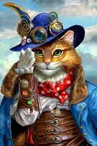 Кот в сапогах и шляпе с перьями