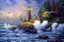 Вечернее море у маяка