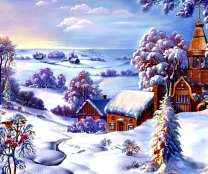 Зимнее утро в деревне