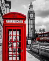 Красная телефонная будка на фоне Биг-Бена
