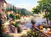 Уютный южный городок на берегу моря