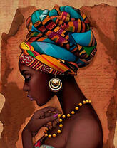 Нарядная африканская девушка