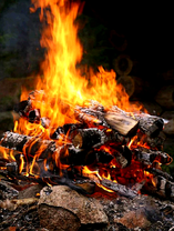 Костёр в ночной мгле