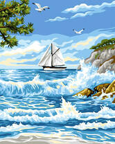 Парусник у морских берегов