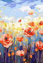 Маковое поле мазками