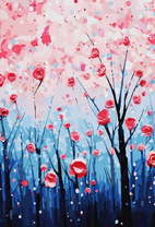 Нежные цветущие деревья