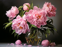 Букетик нежных пионов