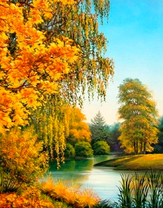 Осенний пейзаж у речушки