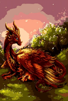 Картина по номерам «Дракониха с малышами под крылом»