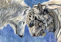 Белый тигр и белый волк