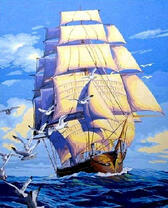 Корабль в яркий день