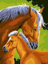 Лошадь и маленький жеребенок