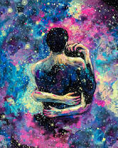 Нежные объятия влюблённой пары