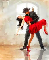 Страстный танец у светлого окна