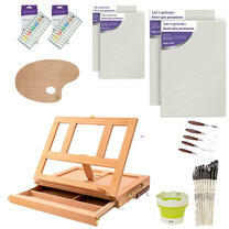 BOX6-EASEL2KTBL30PAINTSET