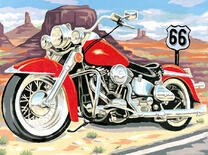 Красный мото-байк