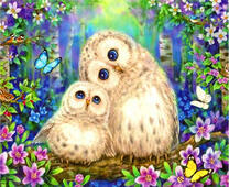 Милый белые совы