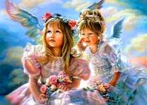 Ангелочки играют на облаках