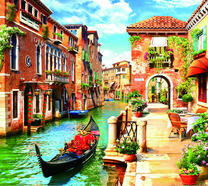 Узкий канал прекрасной Венеции