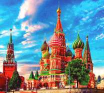 Собор Василия Блаженого и башня Кремля