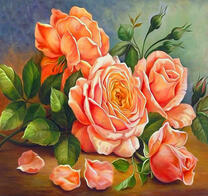 Свежие розы на столе