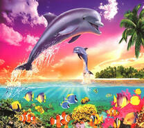 Игривые дельфины в океане