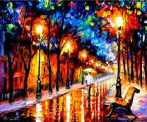 Аллея в вечернем парке