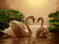 Влюбленные лебеди