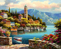 Старая часовня в прибрежном городке