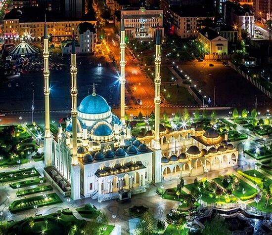 Алмазная мозаика 40x50 Мечеть "Сердце Чечни