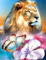 Бабочка, цветочек и мудрый лев
