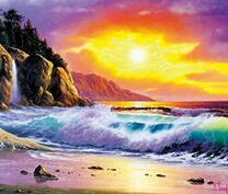 Солнышко освещает морской берег