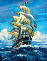 Корабль в море