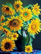 Букет декоративных подсолнухов