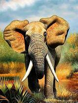 Большой и сильный слон