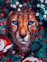 Ягуар среди цветов