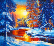 Красивый зимний закат